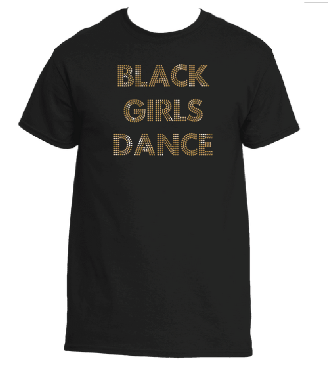 Dancer Black Girls Dance Sparkling Glitter Mosaic T-Shirt