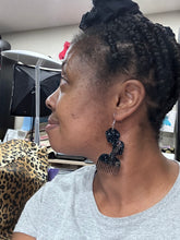 Load image into Gallery viewer, 2023 Juneteenth Collection | Afro Comb Pick Afro Puff Pick Dangling Earrings
