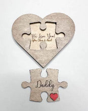 Load image into Gallery viewer, Dad Puzzle Piece Fathers Day Keepsake Gift Plaque | You are the Piece that holds us together
