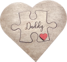 Load image into Gallery viewer, Dad Puzzle Piece Fathers Day Keepsake Gift Plaque | You are the Piece that holds us together
