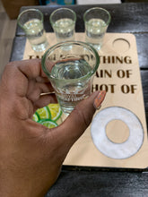 Load image into Gallery viewer, Tequila Shot Serving Drink Tray, Wooden Engraved
