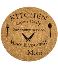 Load image into Gallery viewer, Kitchen Trivet Pot holder, home decor, Kitchen Open Daily
