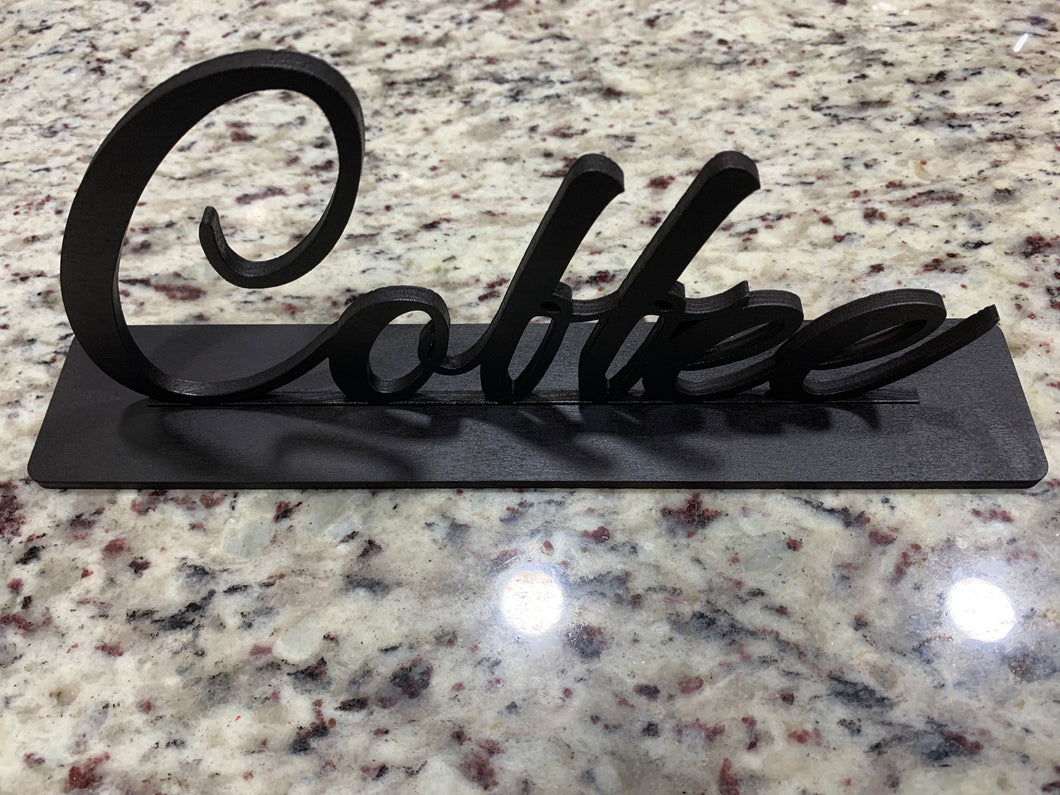 Home Decor Wooden Sign, Coffee