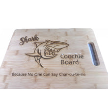 Load image into Gallery viewer, Cutting Board, Shark Coochie, Charcuterie Board, Anniversary Gift, Housewarming Gift, Home Owner Couple Gift Ideas, Personalized Home Sweet Home Bamboo Cutting Board Present, First Home Buyer, Wedding Gift, Real Estate Engraved Gifts
