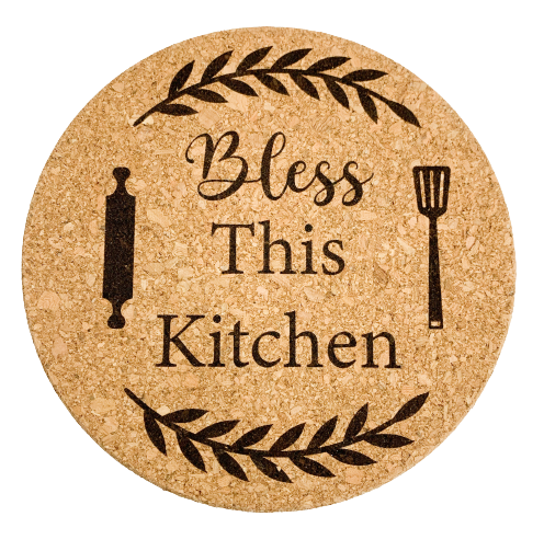 Kitchen Trivet Pot holder, home decor, Bless This Kitchen