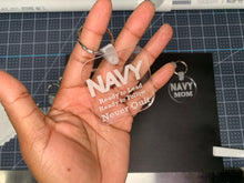 Load image into Gallery viewer, Navy Keychain Never Quit
