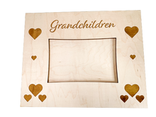 Load image into Gallery viewer, Wooden Engraved Grandchildren Picture Frame 4x6 Photo Home Decor
