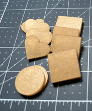 Load image into Gallery viewer, Croc Charm Blanks, Square, Circle, Heart
