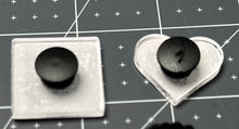 Load image into Gallery viewer, Croc Charm Blanks, Square, Circle, Heart
