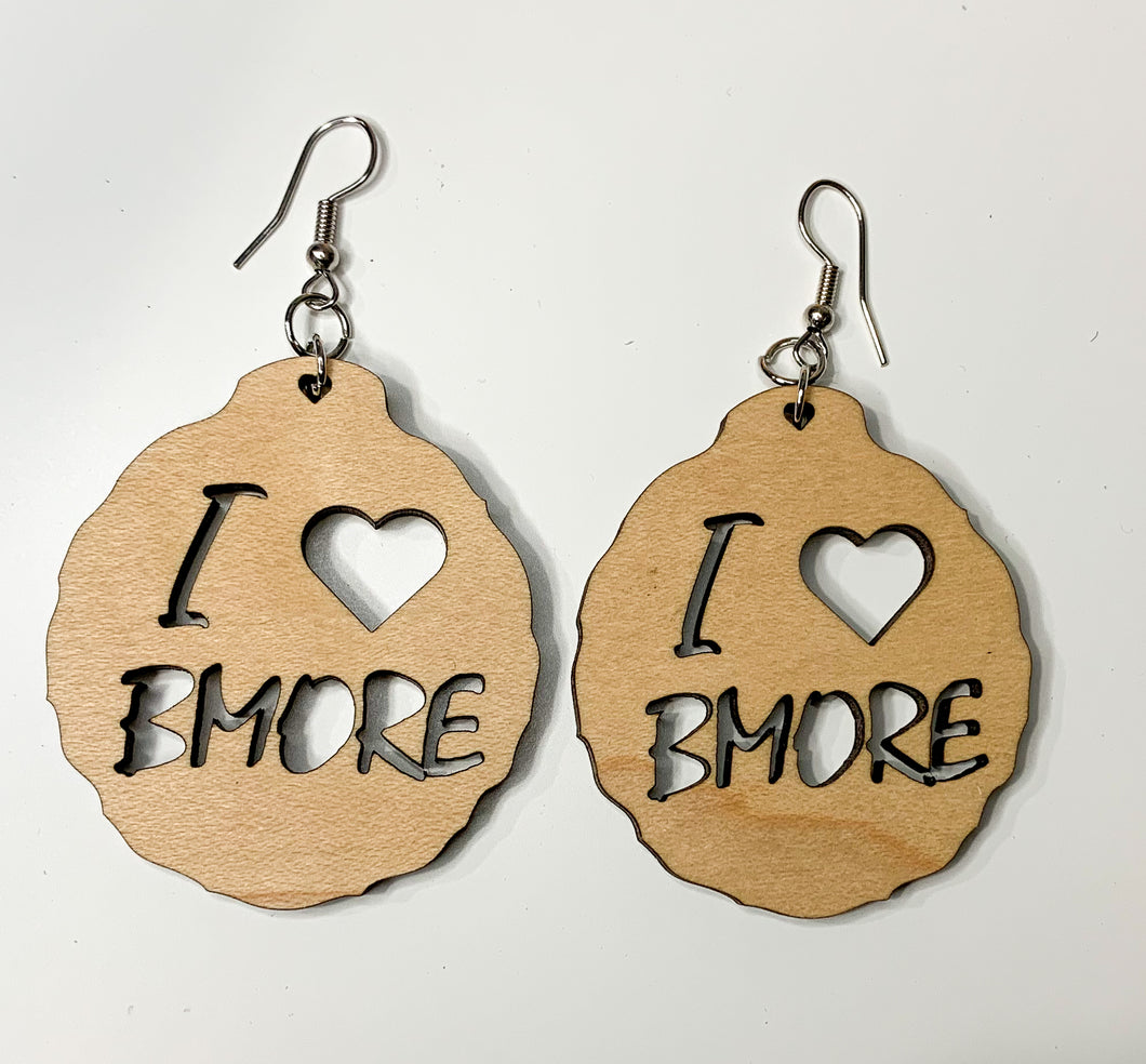 I Love Bmore Dangling Earrings
