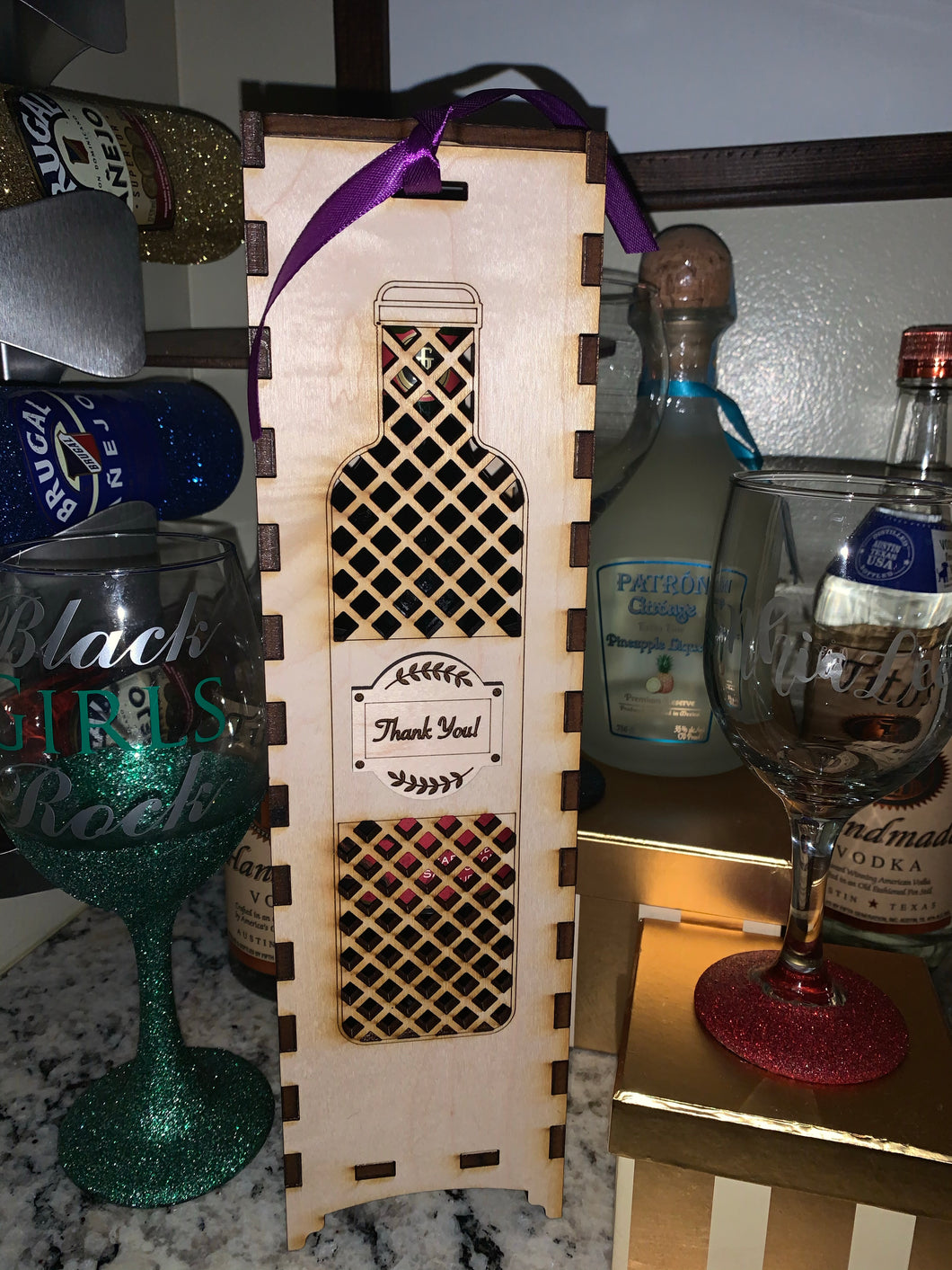 Wine box, gift box, wedding gift, thank you gift, housewarming gift, home decor